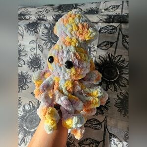 Crochet Pastel Squid Amigurumi Plushie